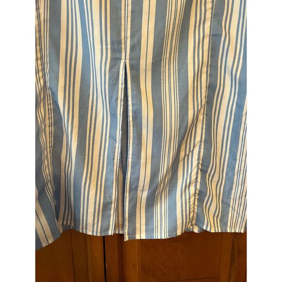 NWT Lemlem x H&M Women's Stripe Linen Blend Top/Midi Skirt Set Blue/White SZ 18 - Picture 10 of 14